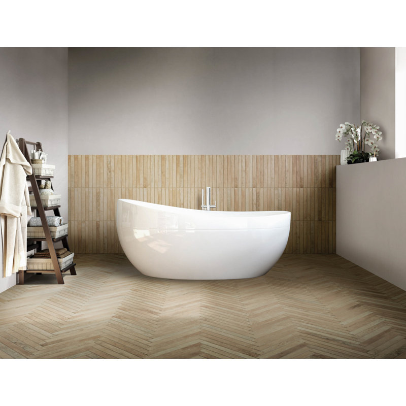 Apothecary 2-in. x 18-in. Subway Brick Look Matte Porcelain Floor & Wall Tile, Lentil