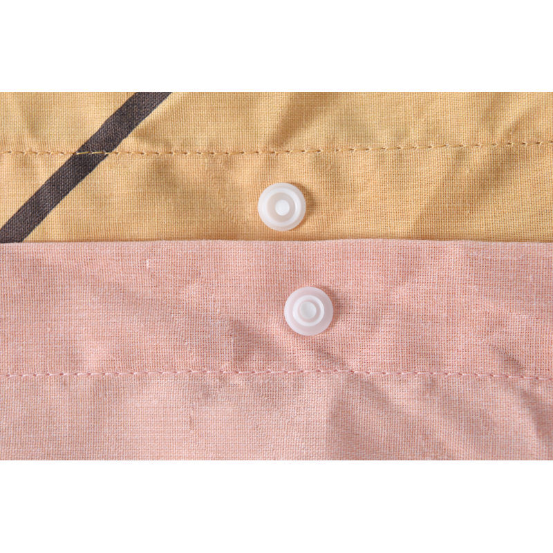 Karan Polyester Abstract Duvet Cover Set with Pillowcases, Pink/Yellow/White, Single Duvet Cover + 1 Standard Pillowcase