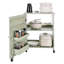 Table de couture pliable avec bacs de rangement et roulettes