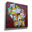 «Wisconsin Counties Licence Plate Map» par Design Turnpike, estampe numérique sur toile, 18 po x 18 po-966113950