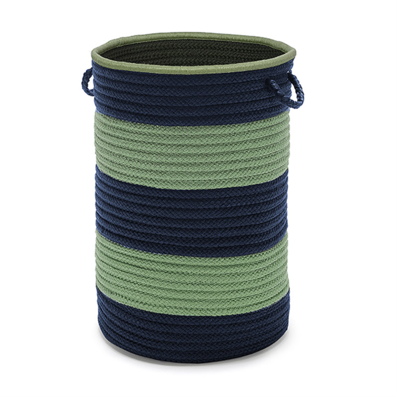 Panier à linge Block, Marine / vert