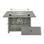 Table de foyer d'extérieur au gaz propane K&K de 43 po, foyer d'extérieur rectangulaire en osier à tissage ouvert de 60000 BTU avec pare-vent en verre pour terrasse de jardin-1594836943