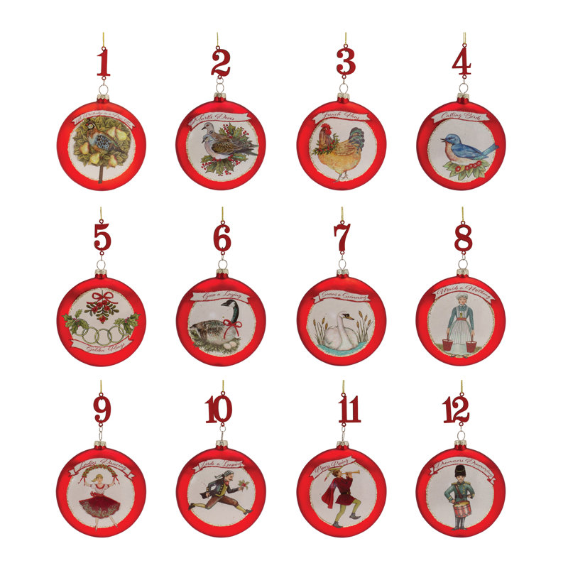 14.5'' Glass Animals Holiday Shaped Ornament