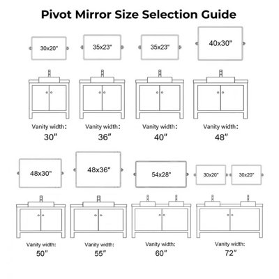Miroir pivotant biseauté