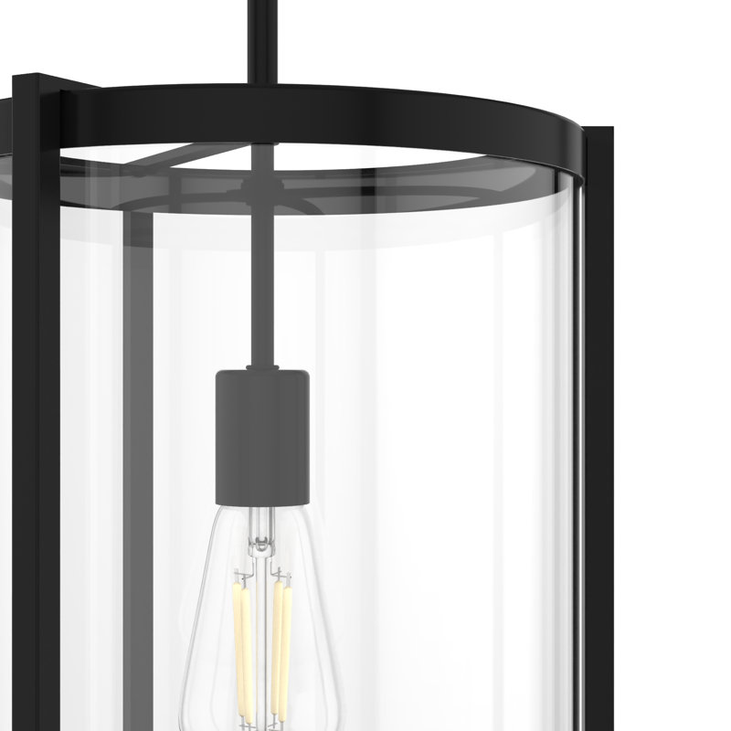 Astwood 1 Light Cylinder Pendant, Black