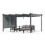 Pergola en aluminium avec auvent Aoodor-86865223-97922609
