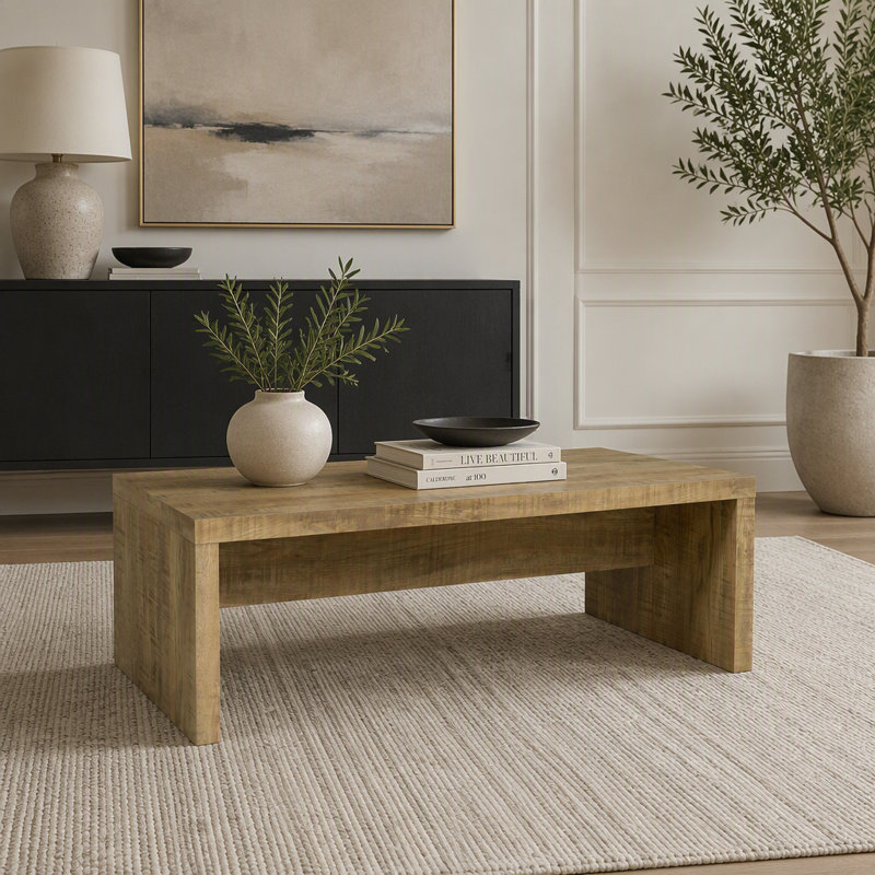 Rectangular Coffee Table with Farmhouse Mango Finish