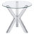 Kenzie 3-Piece Round Glass-Top Coffee Table and 2 End Tables Set with Chrome-Finished Steel Bases-1114464373