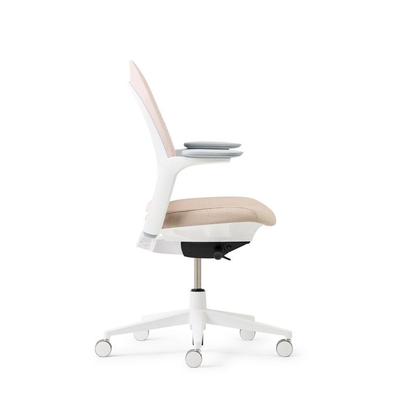 Haworth Breck Office Chair, White, Blush