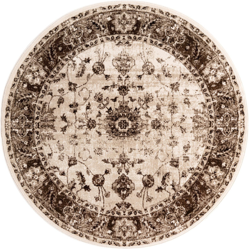 Emigdio Oriental Indoor Rug, Round 6'