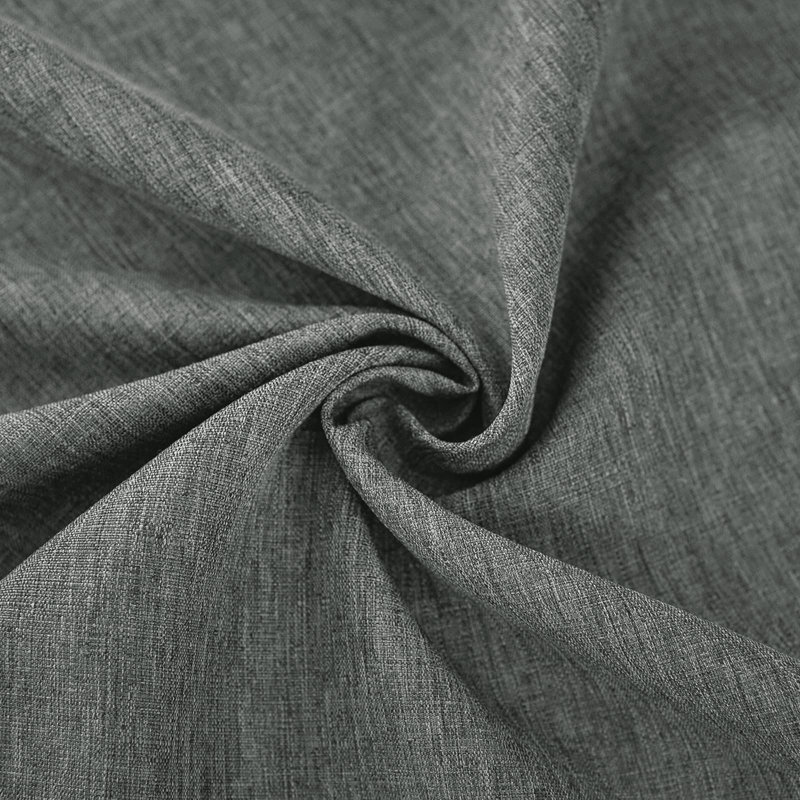 180cm Round Faux Linen Tablecloth, Water-Resistant, Spill-Proof, Wipeable Polyester for Dining & Buffet, Grey