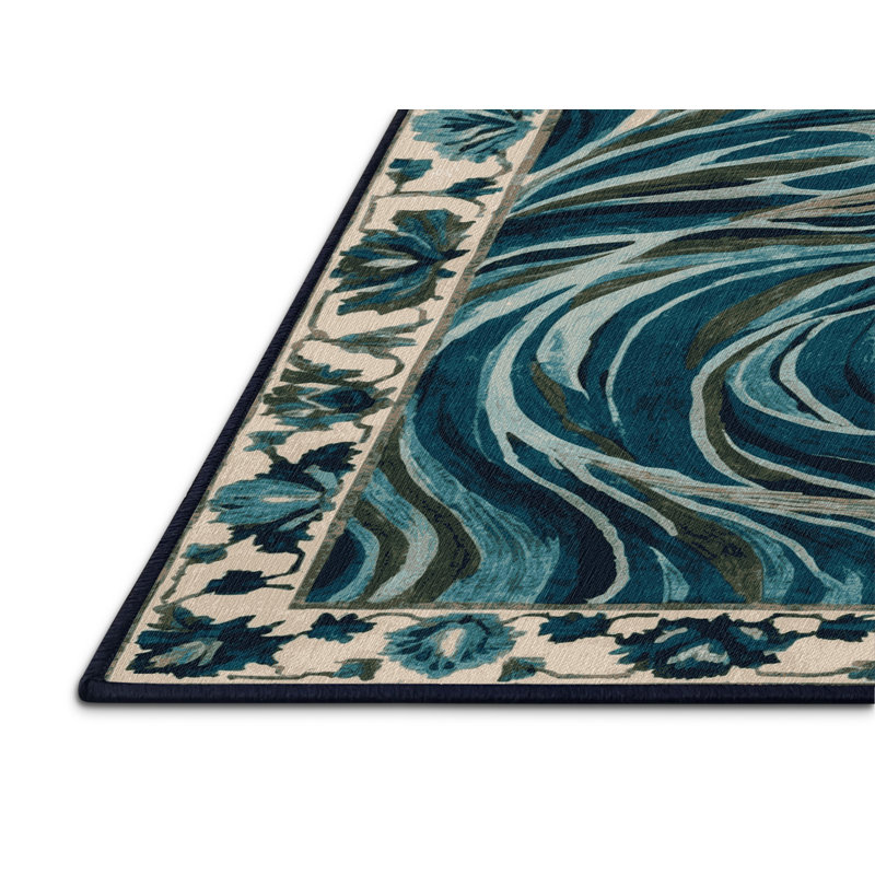 Machine Washable Nature Gray Area Rug, Square 8'
