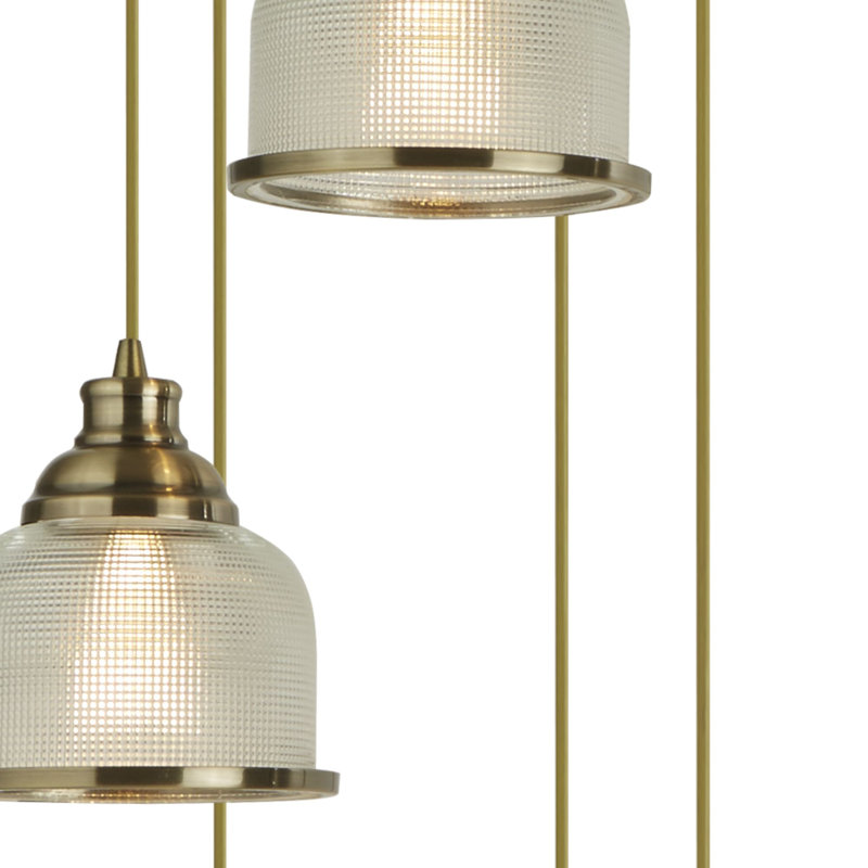 Perinton 5-Light Cluster Chandelier, Antique Brass
