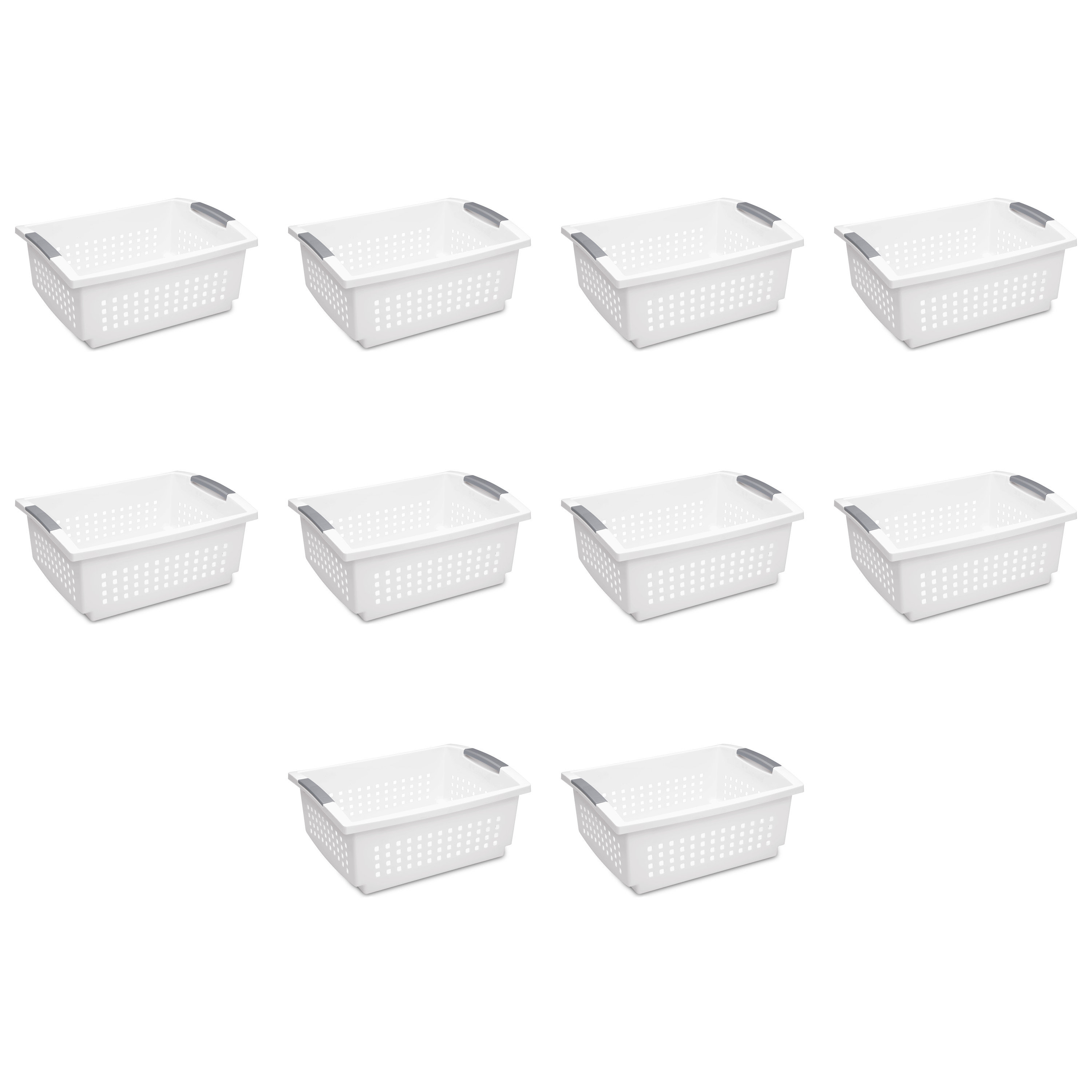 Sterilite Small Stacking Basket, Stack Storage Bins, Organize Closets ...