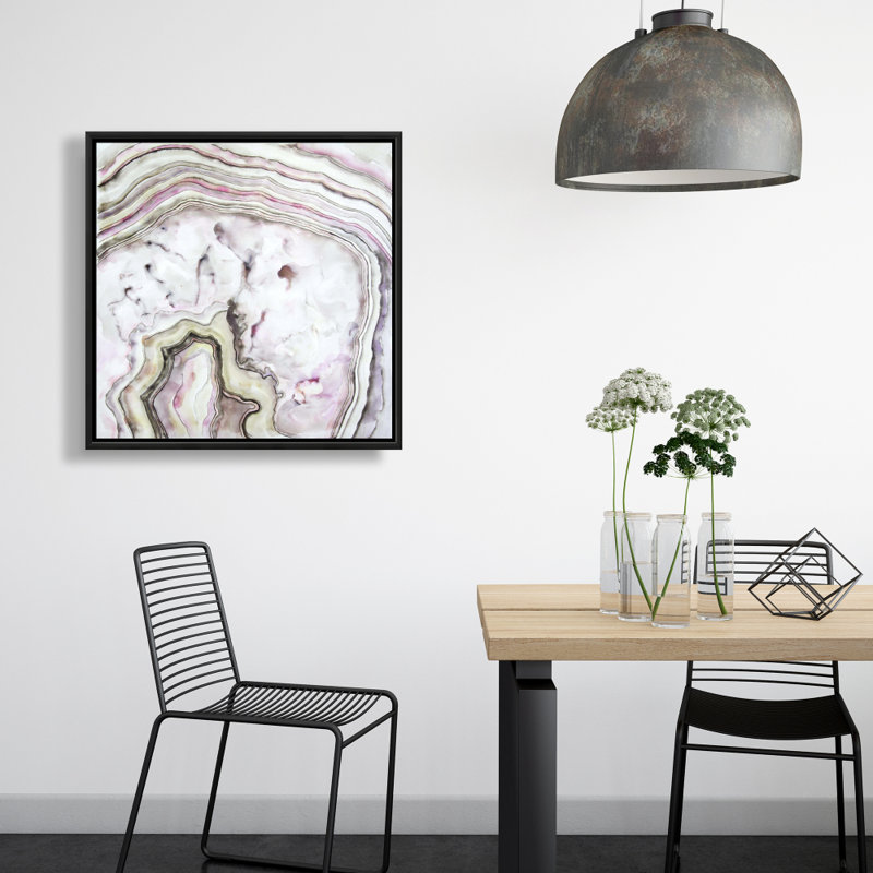 Minimalist Purple Agate Pattern Canvas | Home Decor Art