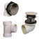 Plumber's Pack Tip-Toe Bathtub Leg Drain Assembly with No-Hole Overflow and Sch. 40 PVC Elbows