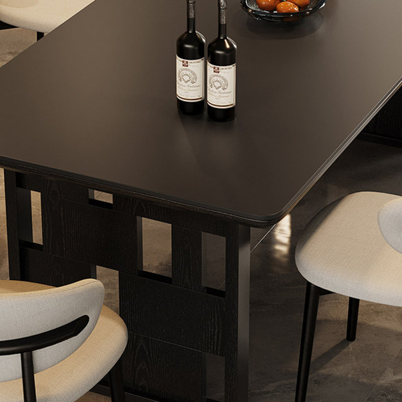 Table de salle à manger élégante et élégante, 5 pièces: table, 4 chaises, H 29,52 po x l 55,11 po x P 31,49 po