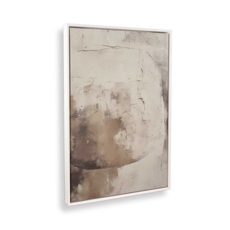 Mocha Musings II Canvas Print, 12.75" H x 8.75" W x 1.75" D, Opaque White Floater Framed