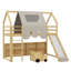 Structure de lit en mezzanine avec tente-930137518-930137517