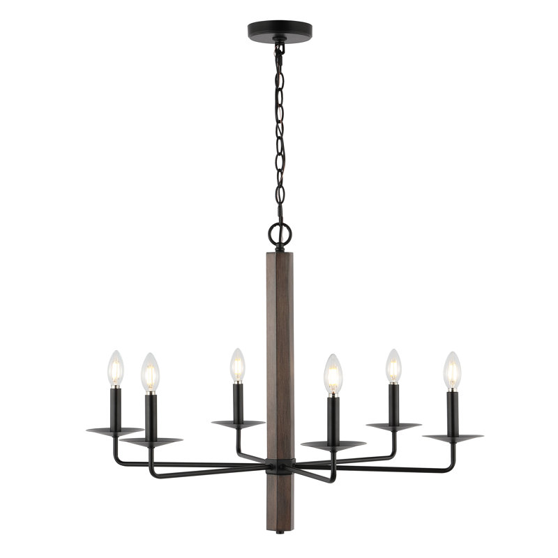 6 - Light Dimmable Modern Linear Chandelier