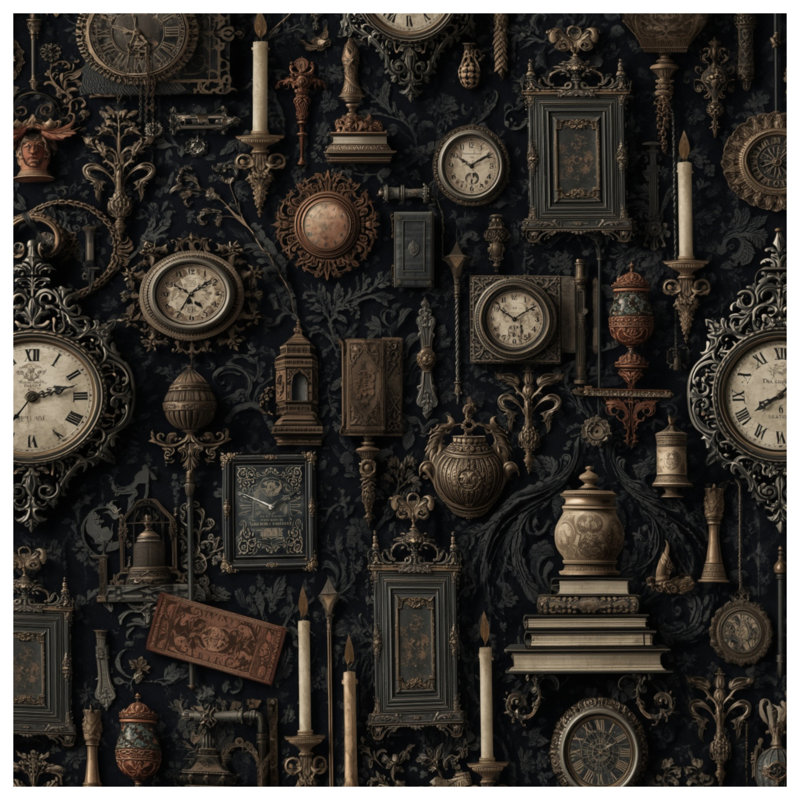 Horloges et cadres rétro Housses de couette, Grand lit