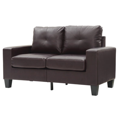 Causeuse modulaire, brun foncé
