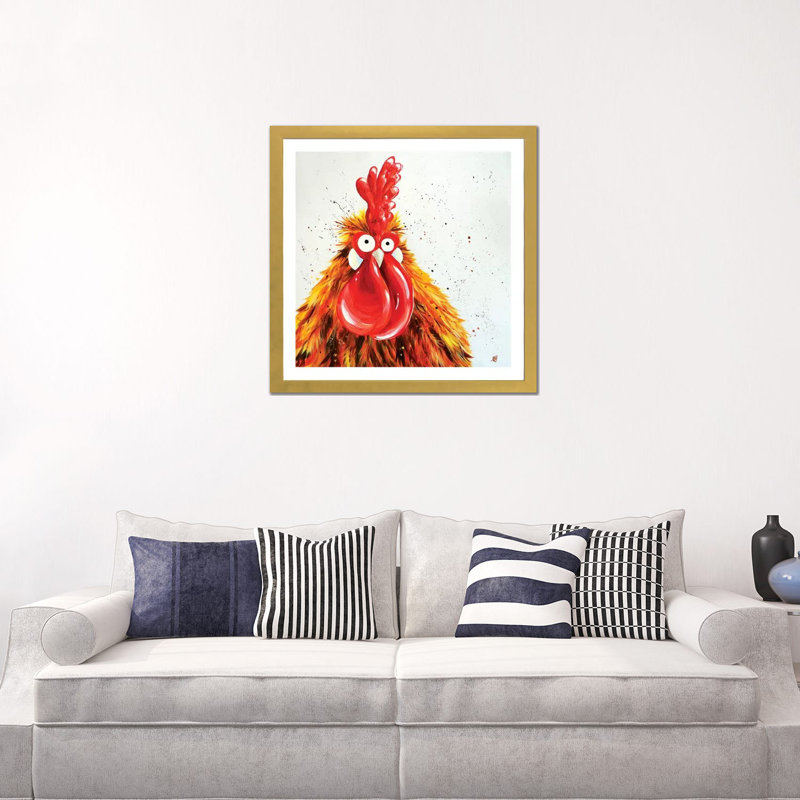 « Fernando » par Kim Haskins, reproduction d’art, Papier encadré doré, Blanc, H 24 po x l 24 po x P 1 po
