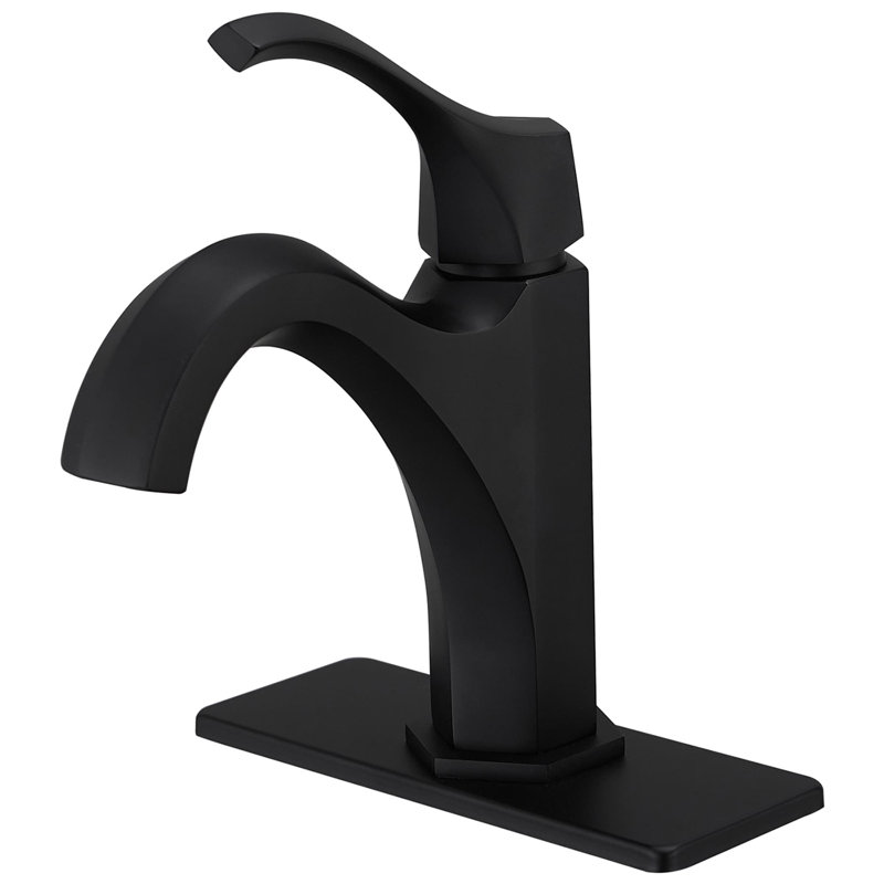 Single Hole Bathroom Faucet With Pop-Up Drain Single Handle Bathroom Sink Faucets Modern Brass Bathroom Basin Taps With Deck Plate