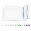 Taies d'oreiller décoratives à rayures en percale de coton 100 % à motif tournesol, respirant et confortable, certifiées OEKO-TEX.-122613807-122613809