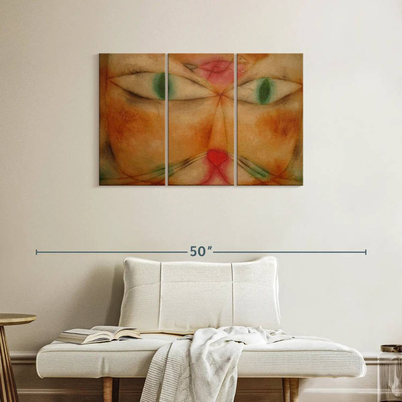 Brampt Cat And Bird, 24" H x 38" W