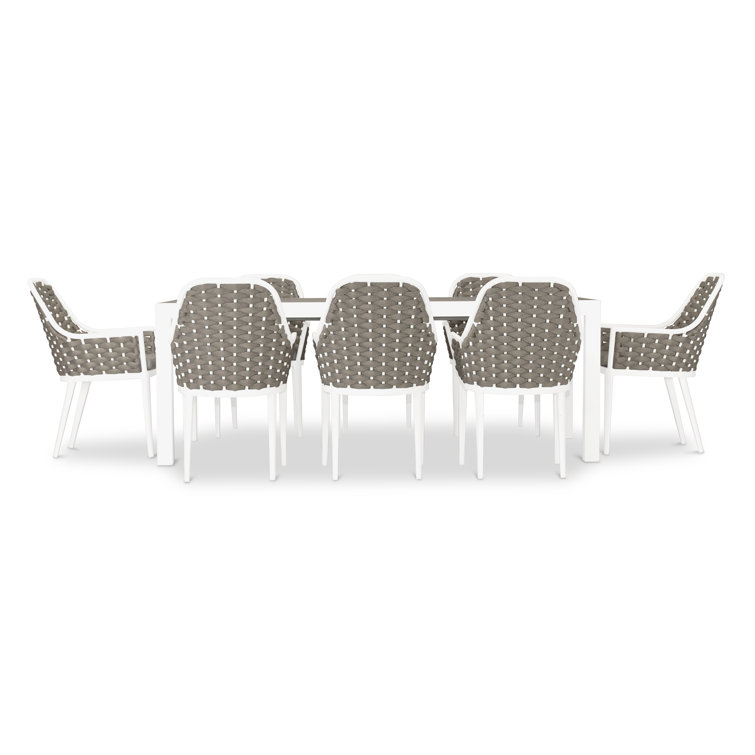 Interlude 126'' Rectangular 8 - Person Outdoor Dining Set