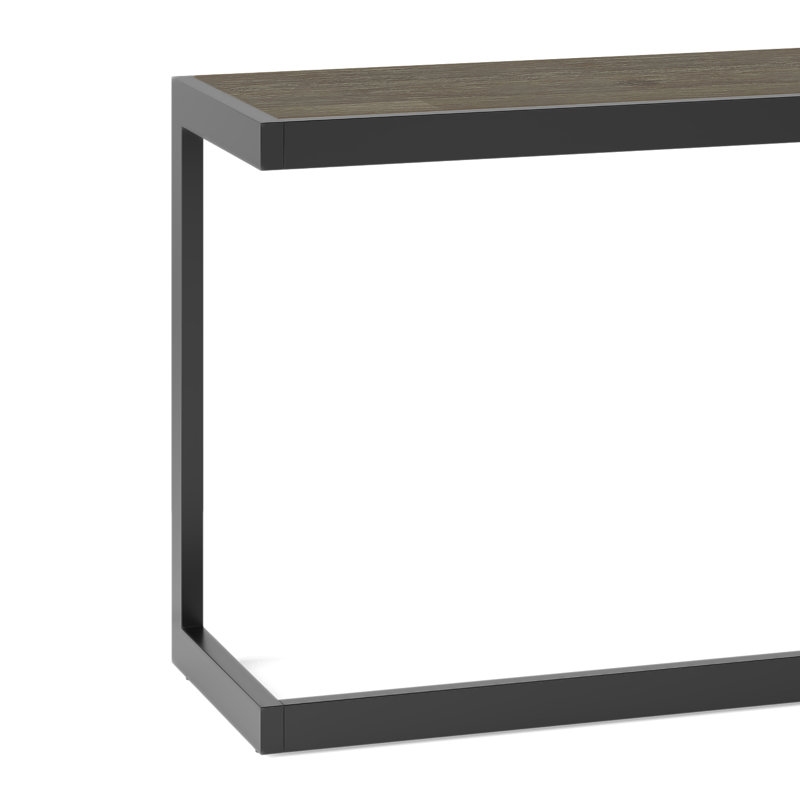 Erina 52'' Distressed Gray Acacia Wood and Metal Console Table