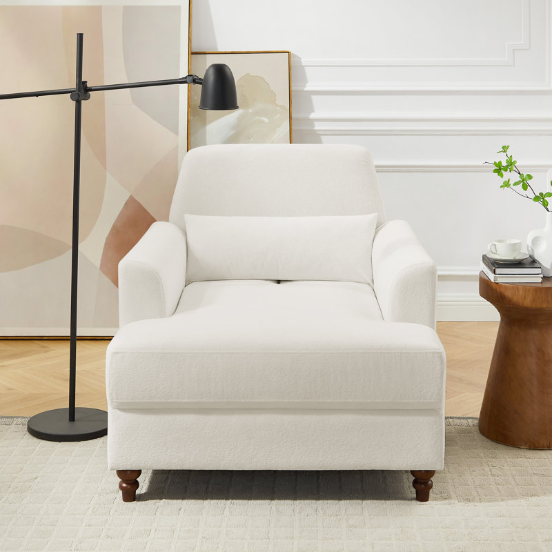Chaise longue d'intérieur Grasen, Blanc