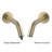 Gold Wall Mount Touchless Faucet & Soap Dispenser for Commercial Toilets