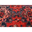 Tapis de couloir oriental tribal rouge à motif floral unique 4 x 10