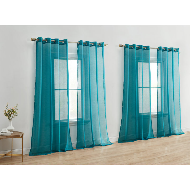 Sudley Sheer Curtain, Charcoal Gray, 54" W x 63" L