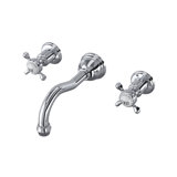 Edwardian™ Wall Mount Lavatory Faucet with Column-Spout