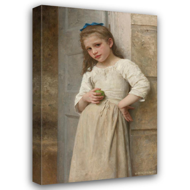«Yvonne on the Doorstep» par William Bouguereau - Toile tendue avec châssis, H 24 po x l 17 po