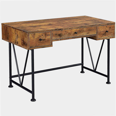 Bureau d'écriture à 3 tiroirs Antique muscade et noir