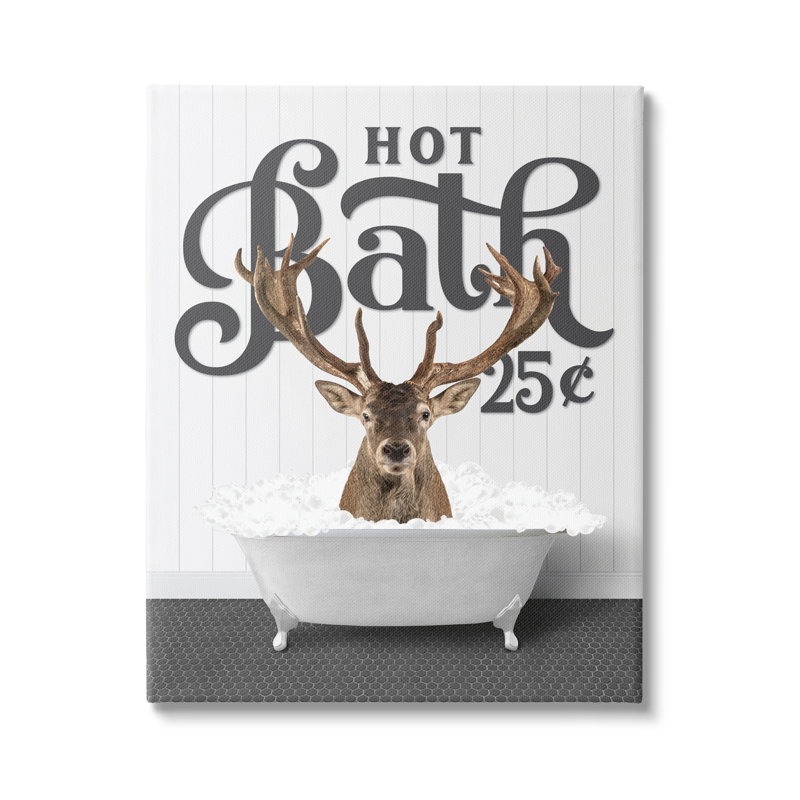 «Millwood Pines Vintage Hot Bath», art giclée encadrée par lettré et doublé, H 40 po x l 30 po x P 1,5 po