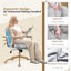 Chaise de bureau pivotante en mélange de lin à hauteur réglable avec accoudoirs en bois pour le bureau à domicile et le salon-1397567930