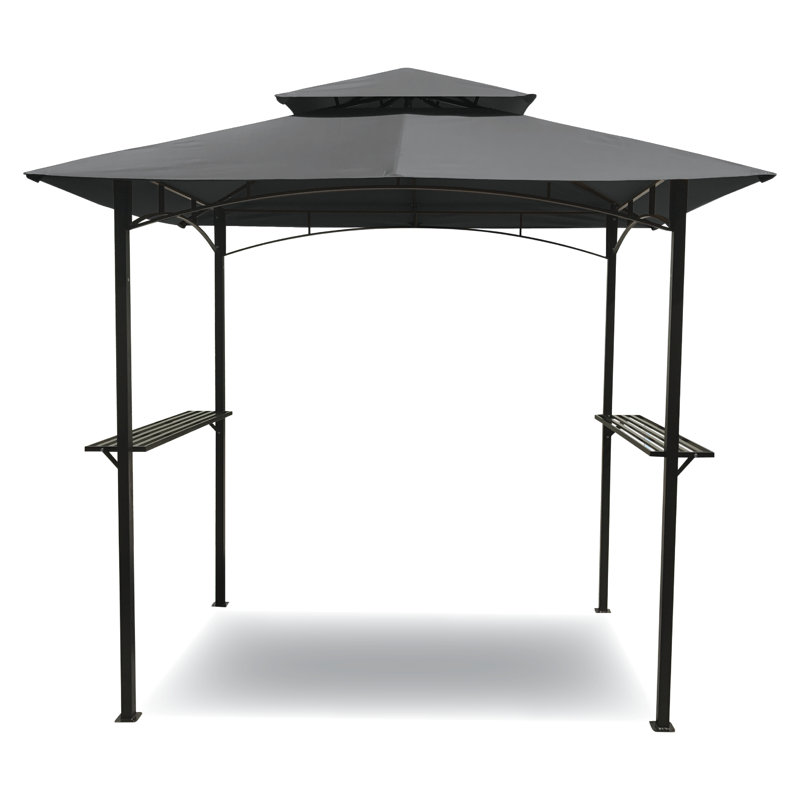 Pavillon de jardin en acier pour barbecue l 8 pi. x P 5 pi.