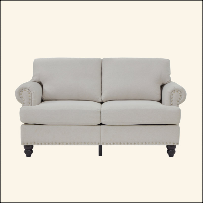 Canapé en tissu 59,5 po 59 po, Beige