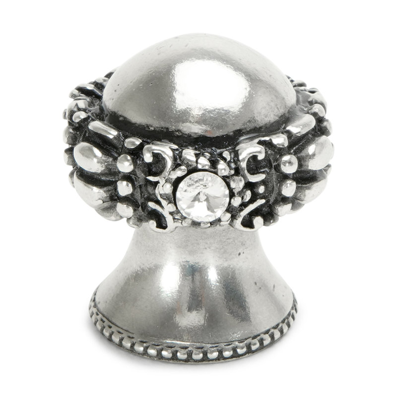 Poignée ronde Cache Principessa au fini calice, Argent argent