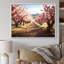«Pink Cherry Blossom Field I», reproduction sur toile-318984476-318984472