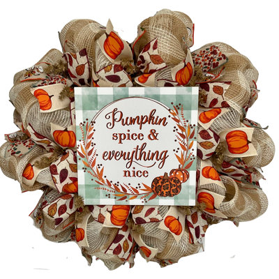 Couronne de citrouille en jute