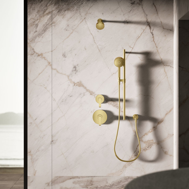 Awaken G110 Multifunction 2.5 Gpm Handshower, Vibrant Brushed Moderne Brass, 1.75 GPM