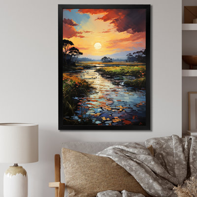 Delta du Vietnam, coucher de soleil I sur toile