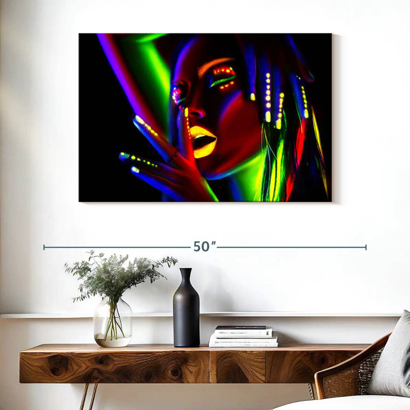 Shuttleworth Neon Makeup, 26" H x 39" W