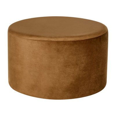 61cm Wide Round Solid Colour Pouffe Ottoman
